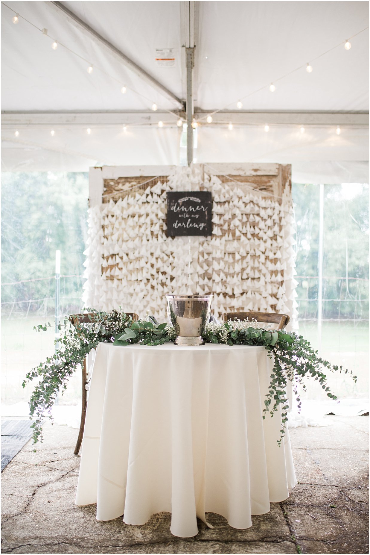  farm wedding head table